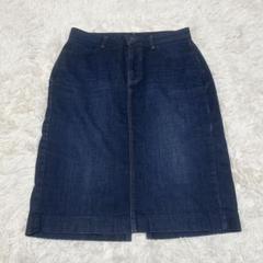 【美品】UNIQLO ユニクロ デニムタイトスカート ストレッチ 61cm
