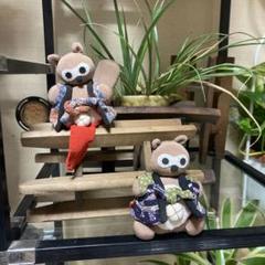 縮緬細工　たぬきの兄弟　古布縮緬ふんどしタヌキが売れてしまいました　１匹のみです