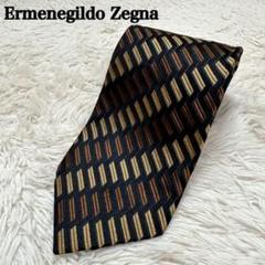 【極美品】Ermenegildo Zegna ゼニア ジャガード 総柄 ネクタイ
