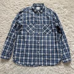 【美品】RHC&MAS チェックシャツ 長袖 L ブルー ロンハーマン