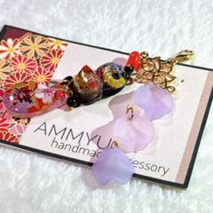 handmade ❁⃘*.゜ 和柄漢字レジンの和チャーム ～弐～ ～蝶～