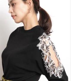 【Mystrada】エンブロイダリースリーブニット【美品】 Mystrada - Mystrada マイストラーダ エンブロイダリースリーブ