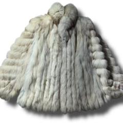 美品✨●サガフォックス ブルーフォックス 銀サガ リアルファー コート L相当
