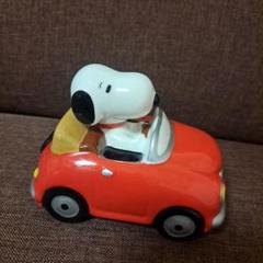 新品　未使用品　スヌーピー 赤いオープンカー 陶器製
