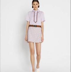 TORY BURCH ラム レザー スカート スリット サイズ2 ブラック TORY BURCH ラム レザー スカート スリット サイズ2 ブラック