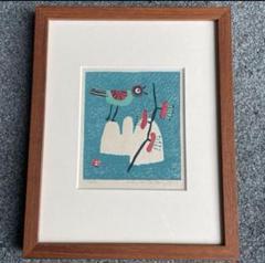 畦地梅太郎　版画『梅と鳥』1965年 サインあり 爆買いしたい 畦地梅太郎 版画『梅と鳥』1965年 サインあり 版画