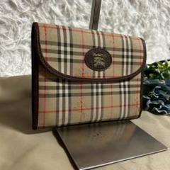 極美品‼️BURBERRY 折り財布　がま口財布　ノバチェック　キャンバス ほぼ未使用品 BURBERRY LONDON 折り財布 ノバチェック がま口