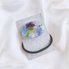 【#321】紫陽花のレジンヘアゴム