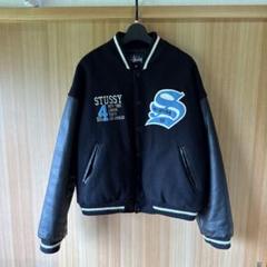 OLD STUSSY Big4 スタジャン M ブラッ - メルカリ