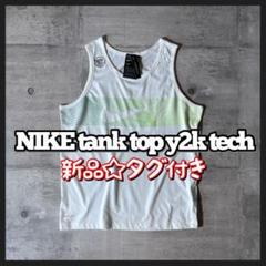 新品タグ付き NIKE tank top big swoosh y2k tech