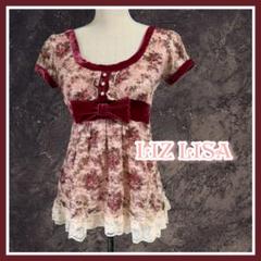LIZ LISA 花柄 半袖 チュニック リボン ロリータ 平成 ギャル