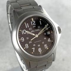 稼働 美品 mil-time 自動巻き 腕時計 デイト 1-02484-92