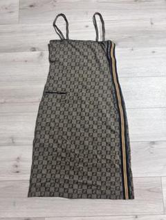 美品 FENDI フェンディ ワンピース ロゴ ズッカ柄 ブラック オフ