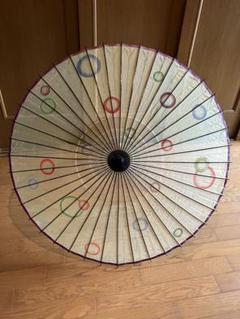 和傘　舞踊傘　絹張り黄色地水玉描き絵傘　日本舞踊　玉屋 和傘 舞踊傘 絹張り黄色地水玉描き絵傘 日本舞踊 玉屋 - メルカリ