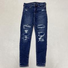 アメリカンイーグル HI-RISE JEGGING クラッシュ スキニーデニム