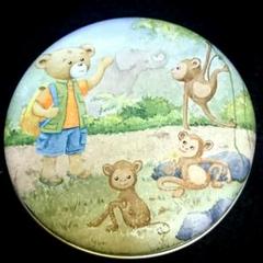 ファンシー 缶 外国製 土産 空き缶 みやげ 菓子 熊 猿 象 小物入れ