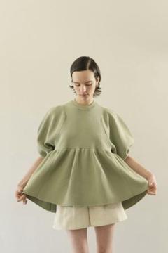 CLANE【京都限定】 BALLOON SLEEVE GATHER KNIT