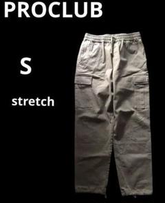 プロクラブ　S　カーキ(ベージュ)カーゴ　パンツ　ドローコード有　ストレッチのサムネイル