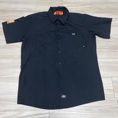 Dickies ワークシャツ ブラック ディッキーズ 半袖 L