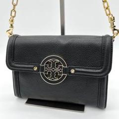 【美品】Tory Burch アマンダ ショルダーバッグ デカロゴ フォーマル