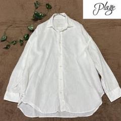 美品 Plage プラージュ アサvolumeシャツ リネン シャツ ホワイト セール】Linen Short シャツ（シャツ/ブラウス）｜Plage