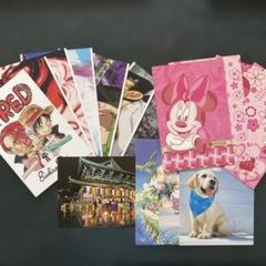 ポストカードまとめ売り16枚 ONE PIECE どうぶつの森　ミニーマウスなど