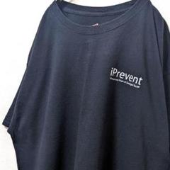 ヘインズ iPrevent ロゴ Tシャツ ブラック 黒 XL 古着