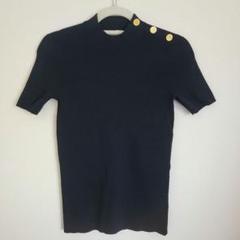 Tory Burch ネイビー レッド 長袖ニット TORY BURCH トリーバーチ カーディガン レディース 秋 薄手