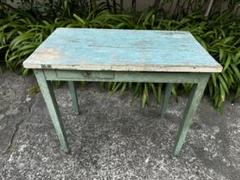 作業台 木製テーブル デスク 古家具 ヴィンテージ風/アンティーク 国産杉無垢材】アンティークテーブルとベンチのセット ワーク