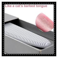 猫の舌マッサージ櫛★ 洗える キャットグルーミングブラシ ねこじゃすり 灰色