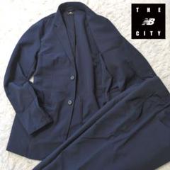 【美品】ニューバランス シティ テーラードジャケット ストレッチ ネイビー M new balance ニューバランス THE CITY メンズ テーラード