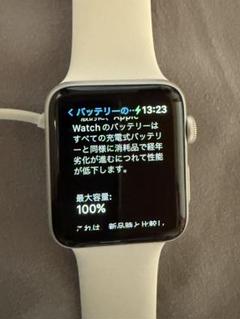 【お気に入り】 3 Watch Apple 42mm メルカリ - GPSバッテリー新品交換済み シルバー 時計