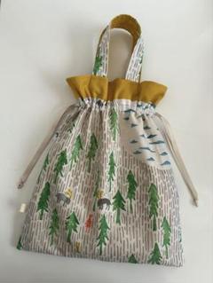 ♡handmade♡ ミナペルホネン　　まぁるい底の巾着バッグ ミナペルホネン 丸底巾着バッグ タンバリングレー - メルカリ
