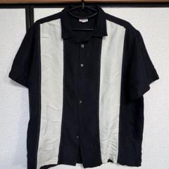 90～00s MERONA 半袖シャツ XL 黒 グレー ストライプ