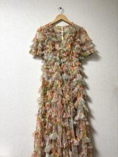 Needle & Thread　ニードル&スレッド　ドレス　ワンピース Needle & Thread|チュールティアード ドレス-ブラック を