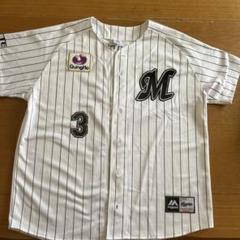 千葉ロッテマリーンズ角中勝也マジェスティックユニフォーム　美品 専用マジェスティック 千葉ロッテマリーンズ 3 角中勝也