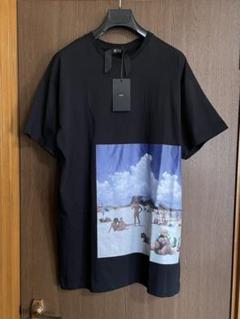 黒XXS新品 N°21 メンズ フォトプリント ロゴ Tシャツ ヌメロ ブラック