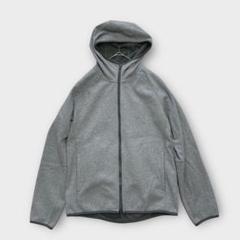 【美品】ユニクロ（M）ブラックテックフリースパーカー グレー ユニセックス