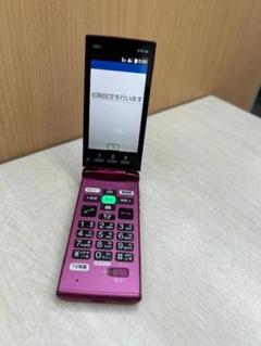 au KYF38 ピンク折りたたみ式スマートフォン 中古品