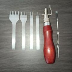 レザークラフト工具　菱目打ちセット、ステッチンググルーバー