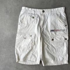 13533 FUBU 刺繍ロゴ ハーフパンツ ショートパンツ 白色