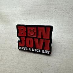BON JOVI ボン ジョヴィ UK製 シルバーピンバッジ