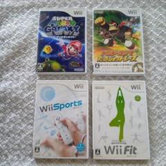 wiiソフト 　4枚　 スーパーマリオギャラクシーなど