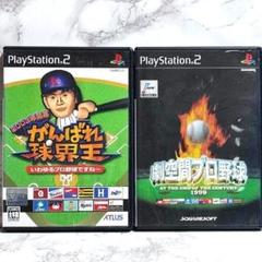 PS2ソフト がんばれ球界王/劇空間プロ野球 2本セット SPG 【匿名配送】