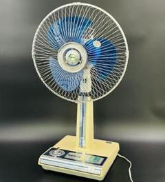 National レトロ扇風機 実動　3段階　首振り　アンティーク 三菱 扇風機 金属4枚羽 30cm（12インチファン） 昭和レトロ