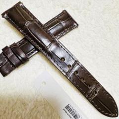 2008#19mm-16mmダークブラウン★ スイス製★本物クロコダイルベルト 2007#19mm-16mmダークブラウン☆ スイス製☆本物クロコダイル