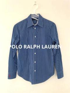 POLO RALPH LAUREN ストライプ ポニー 長袖シャツ ブルー Lのサムネイル