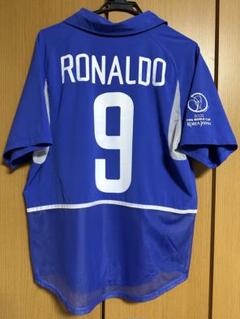 ブラジル代表　2002 ユニフォーム　アウェイ　ロナウド 2002日韓 ブラジル代表アウェイユニフォーム ロナウド M - メルカリ
