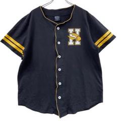 ハリー・ポッター　ベースボール　シャツ風　黒　XL　野球　ホグワーツ【4919】