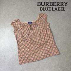 BURBERRY ノースリーブポロシャツ 38 Burberryノースリーブポロシャツ オレンジチェック襟 - メルカリ